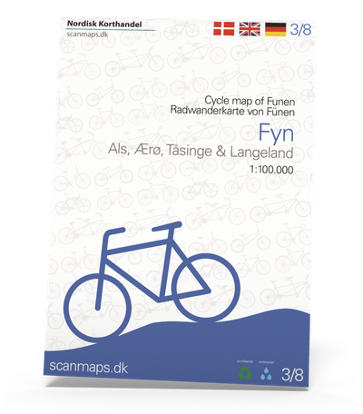 Cykelkort #3 Fyn, Ærø, Tåsinge og Langeland